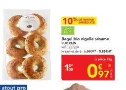 METRO PUR PAIN Bagel bio nigelle sésame offre