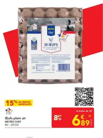 METRO METRO CHEF Œufs plein air offre