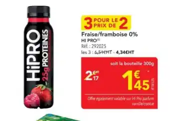 METRO HIPRO Fraise/framboise 0% offre