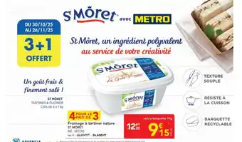 METRO ST MÔRET Fromage à tartiner nature offre