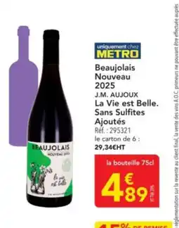 METRO Beaujolais Nouveau 2025 offre