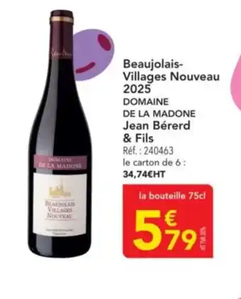 METRO Beaujolais- Villages Nouveau 2025 offre