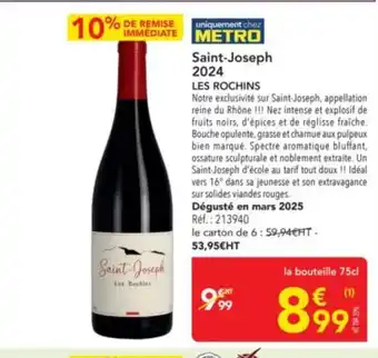 METRO LES ROCHINS Saint-Joseph 2024 offre