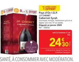 METRO JP. CHENET CABERNET SYRAH Pays d'Oc I.G.P. offre