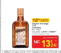 METRO COINTREAU Liqueur d'orange offre