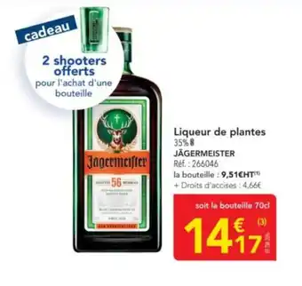 METRO JÄGERMEISTER Liqueur de plantes offre