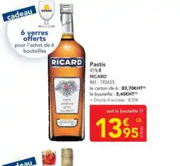 METRO RICARD Pastis offre
