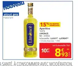 METRO LIMONCE Aperitivo 14,8% offre