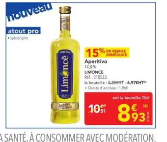 METRO LIMONCE Aperitivo 14,8% offre