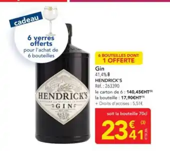 METRO HENDRICK'S Gin offre