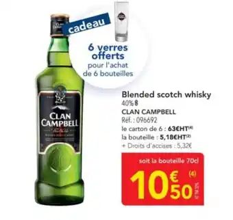 METRO CLAN CAMPBELL Blended scotch whisky offre