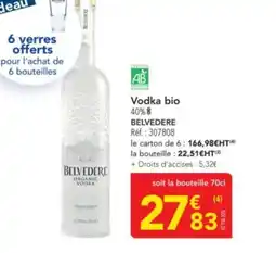 METRO BELVEDERE Vodka bio offre
