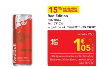 METRO RED BULL Red Edition offre
