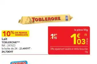 METRO TOBLERONE Lait offre