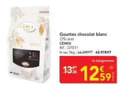 METRO CÉMOI Gouttes chocolat blanc offre