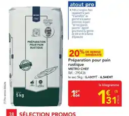 METRO METRO CHEF Préparation pour pain rustique offre