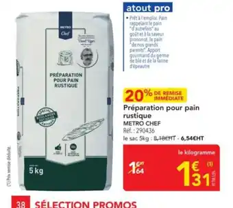 METRO METRO CHEF Préparation pour pain rustique offre