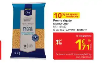 METRO METRO CHEF Penne rigate offre