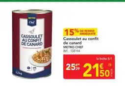 METRO METRO CHEF Cassoulet au confit de canard offre