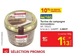 METRO ROCHAMBEAU Terrine de campagne offre