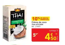 METRO THAI KITCHEN Crème de coco offre