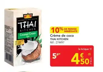 METRO THAI KITCHEN Crème de coco offre