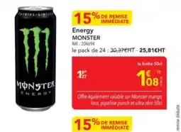 METRO MONSTER Energy offre