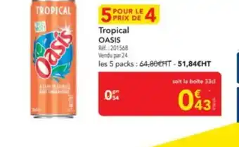 METRO OASIS Tropical offre