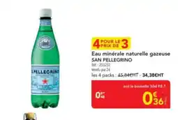METRO SAN PELLEGRINO Eau minérale naturelle gazeuse offre