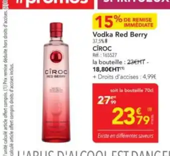 METRO CIROC Vodka Red Berry offre