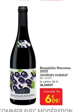 METRO GEORGES DUBŒUF Beaujolais Nouveau 2025 offre