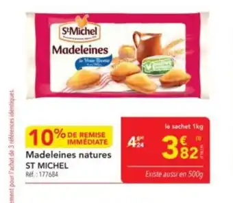 METRO ST MICHEL Madeleines natures offre