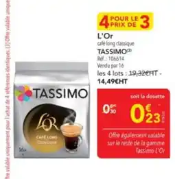 METRO TASSIMO L'Or offre