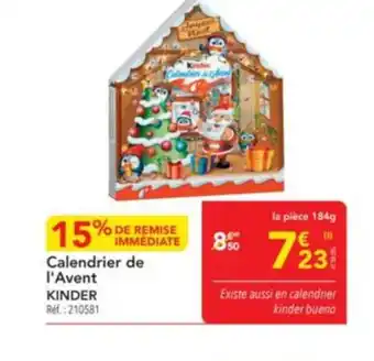 METRO KINDER Calendrier de l'Avent offre