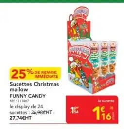 METRO FUNNY CANDY Sucettes Christmas mallow offre