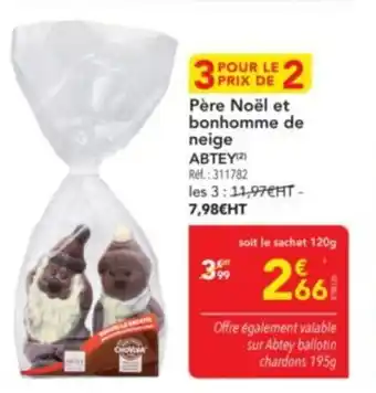 METRO ABTEY Père Noël et bonhomme de neige offre