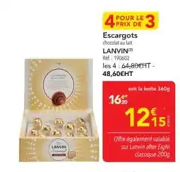 METRO LANVIN Escargots offre
