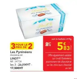 METRO LINDT Les Pyrénéens offre