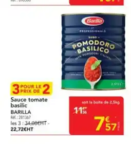 METRO BARILLA Sauce tomate basilic offre