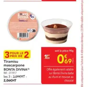 METRO BONTA DIVINA Tiramisu mascarpone offre