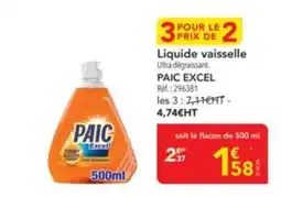 METRO PAIC EXCEL Liquide vaisselle offre