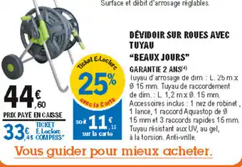 E.Leclerc Brico Dévidoir sur roues avec tuyau offre