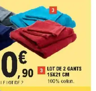 E.Leclerc Lot De 2 Gants 15x21 cm offre