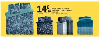 E.Leclerc Parure Housse De Couette 240 x 220 cm + 2 Taies D'Oreiller offre