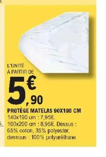 E.Leclerc Protège Matelas 90x190 cm offre
