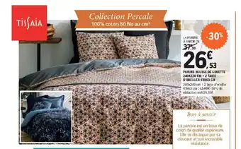 E.Leclerc Parure Housse De Couette 240x220 cm + 2 Taies D'Oreiller 63x63 cm offre