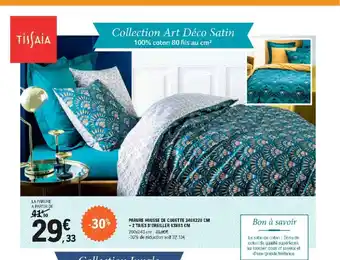 E.Leclerc Parure Housse De Couette 240x220 cm + 2 Taies D'Oreiller 63x63 cm offre