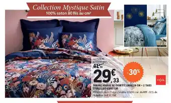E.Leclerc Parure Housse De Couette 240x220 cm + 2 Taies D'Oreiller 63x63 cm offre