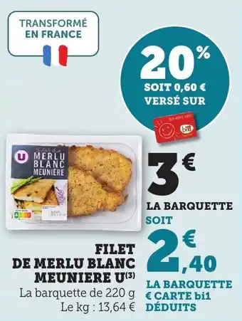 Bi1 Filet de merlu blanc meuniere u offre