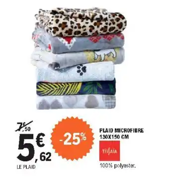 E.Leclerc Palid Microfibre 130x150 cm offre